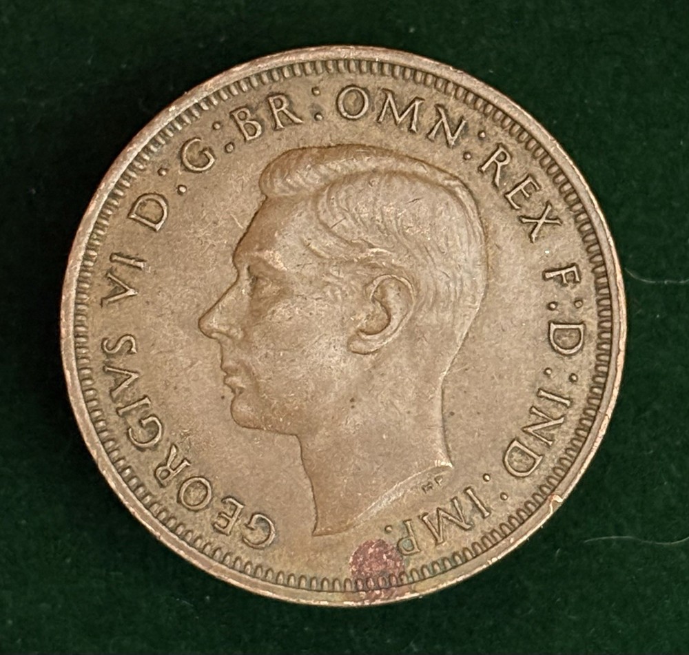 1944 Great Britain Half Penny