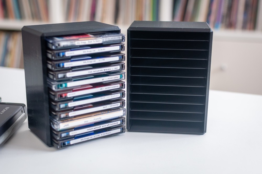 Minidisc Storage Case | Holds 10 Discs | Stackable | Storage/Holder/Box/Tray