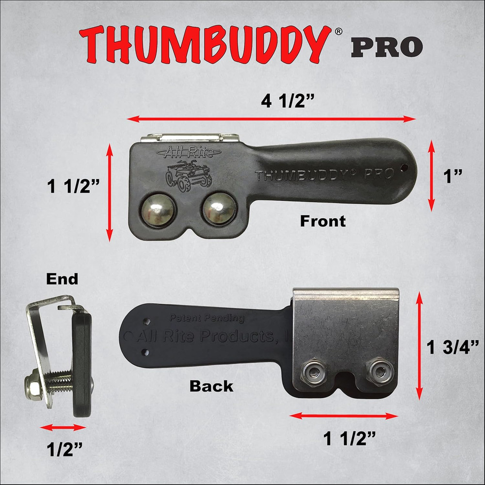 Thumbuddy Pro ATV Throttle Extender - Model TB2 Black