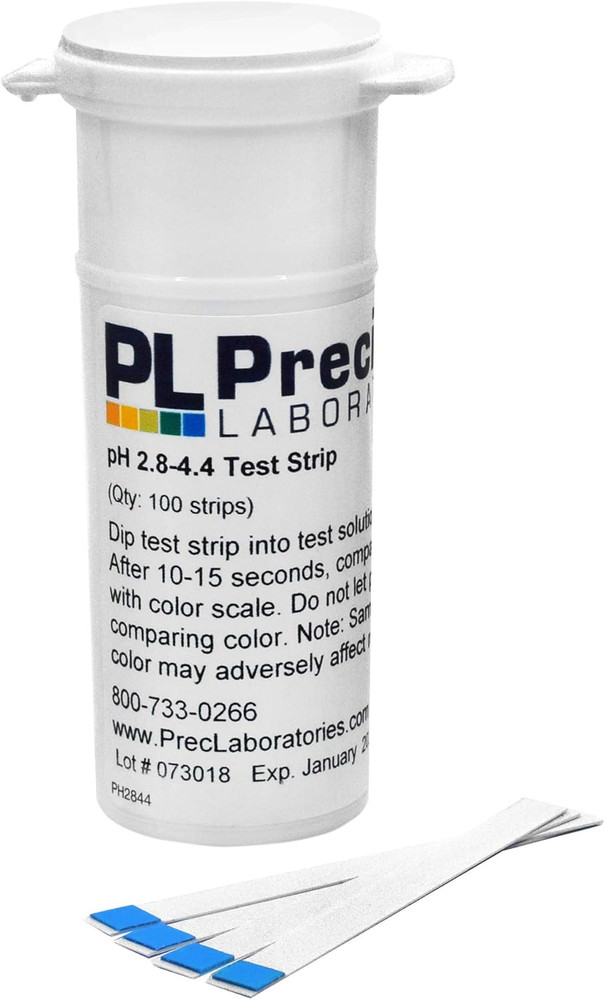 100 Pack pH Test Strips 2.8-4.4 Range Wine Making Acid Test Paper