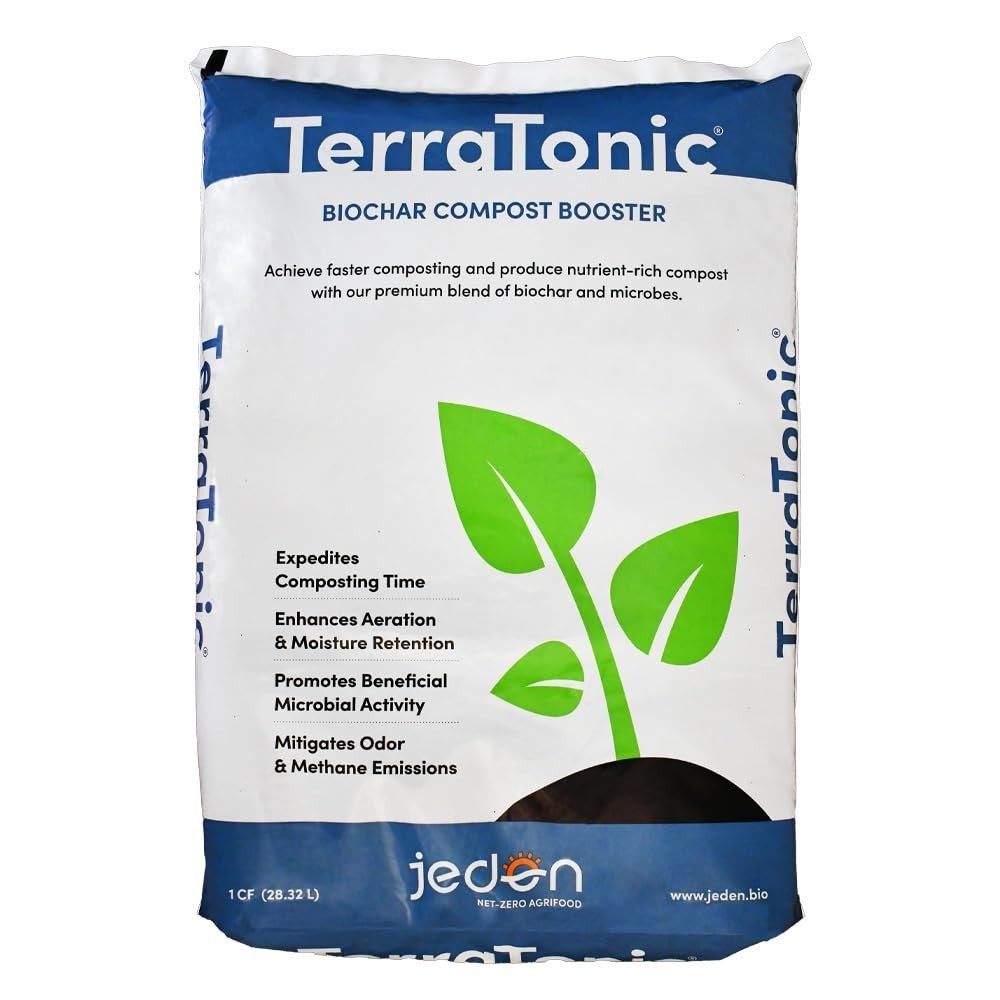 TerraTonic 30-QT Organic Biochar Compost Accelerator for Quick Decomposition