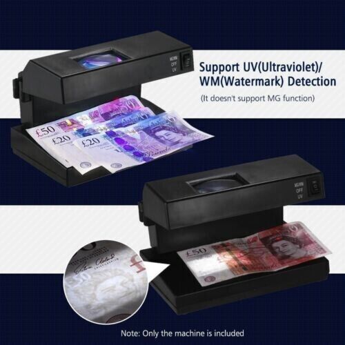 Portable Desktop Counterfeit Bill Detector Cash Currency Notes Checker Machine