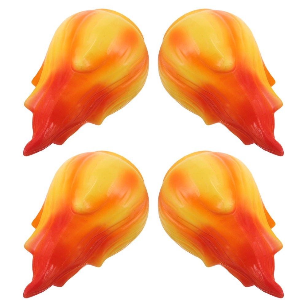 4 Pcs Flame Shaped Shade Plastic Lampshade Flickering Solar Light Replacement