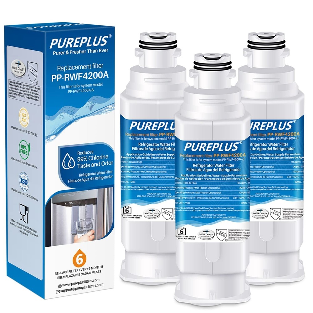 PUREPLUS DA97-17376B Water Filter Fit For Samsung HAF-QIN, HAF-QIN/EXP 3 Pack