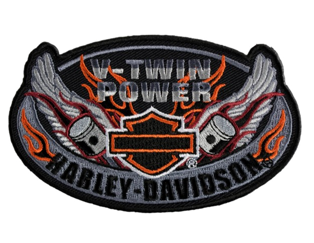 Harley Davidson V-Twin Power Winged Bar & Shield Patch