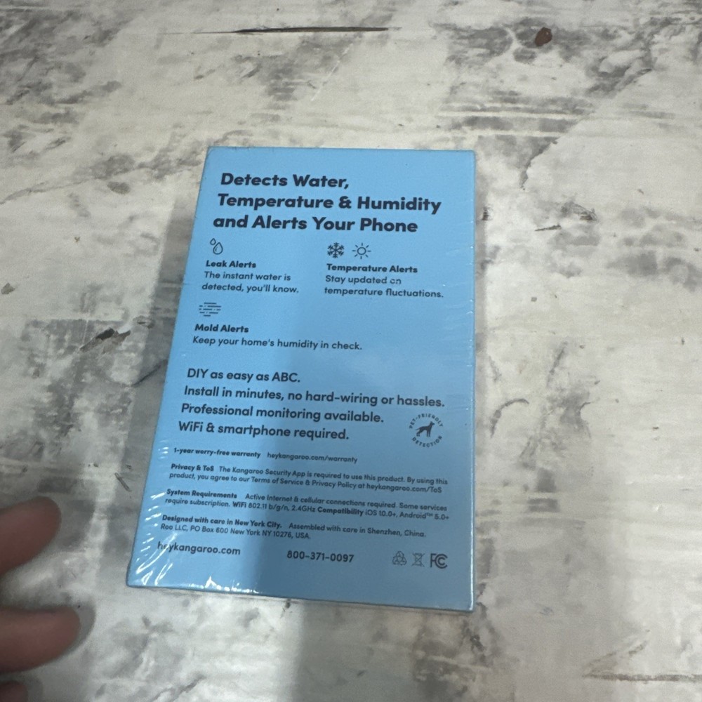 Kangaroo Water + Climate Sensor, Detects Leaks, iOS / Android , Wi-Fi, #AOOO4.