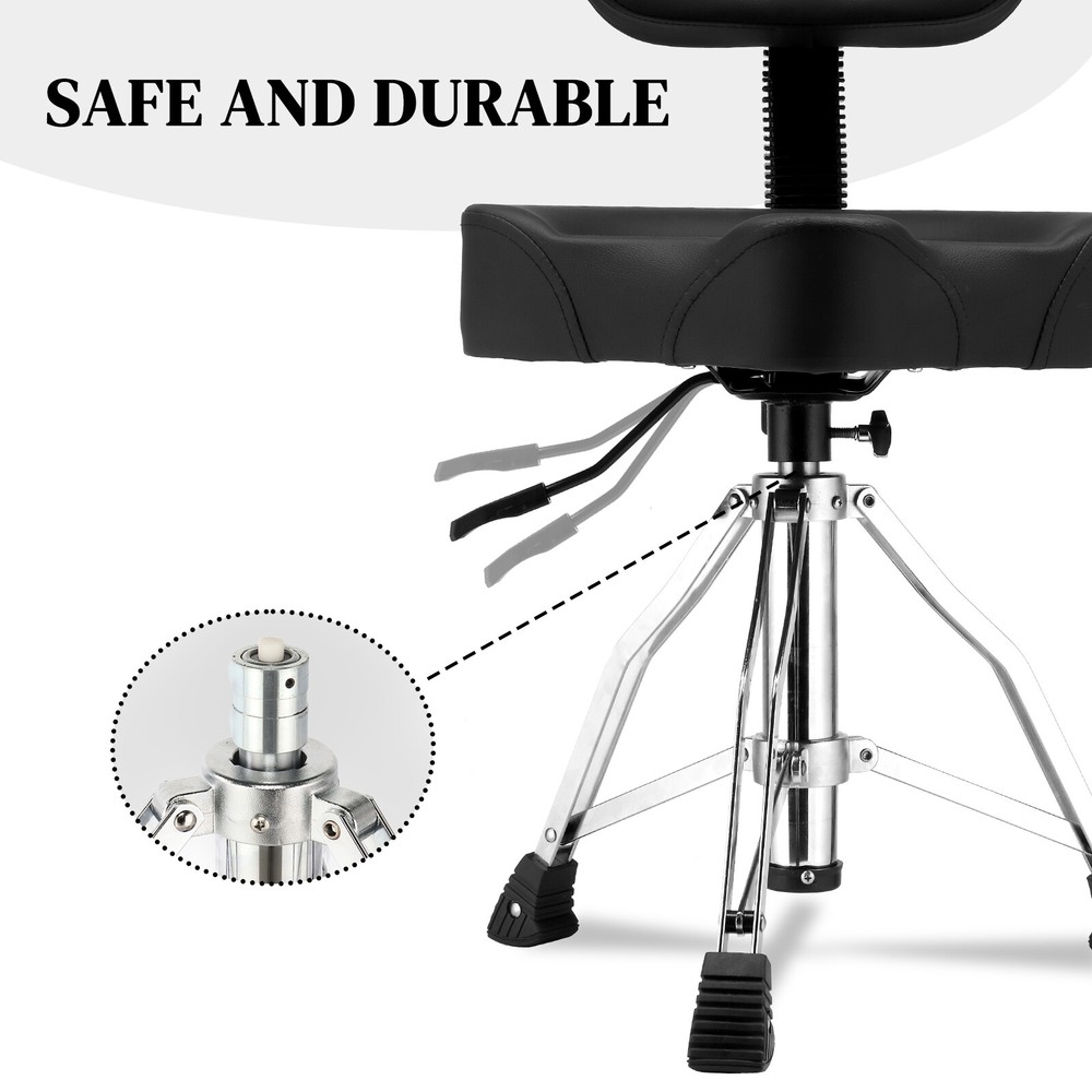 Hot Sale Adjustable Black Drum Stool with Hydraulic Function on The Backrest US