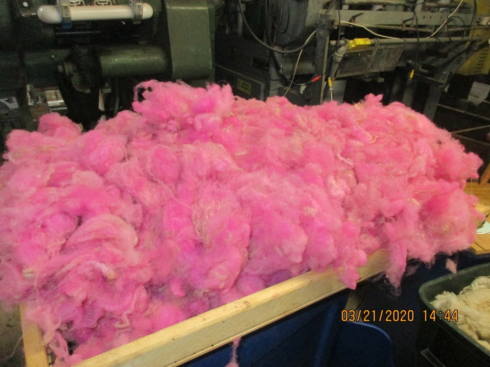 Pink Texel Wool Roving - Free Shipping