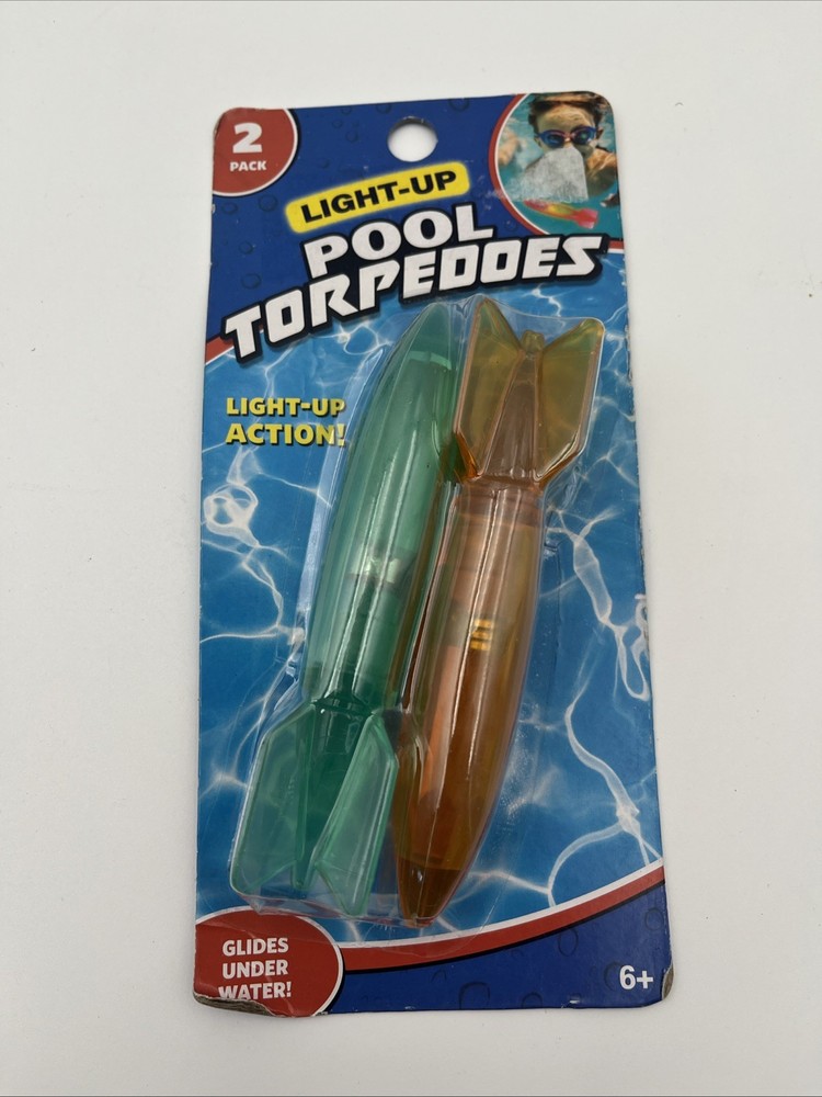 Light Up Pool Torpedoes Orange/blue
