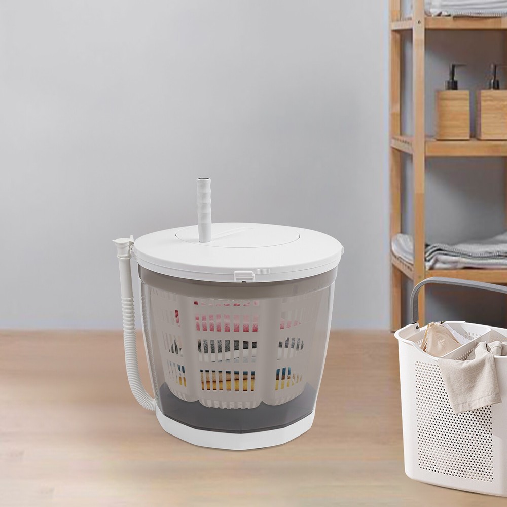 2-in-1 Mini Manual Portable Washing Machine with Spin Dryer Function
