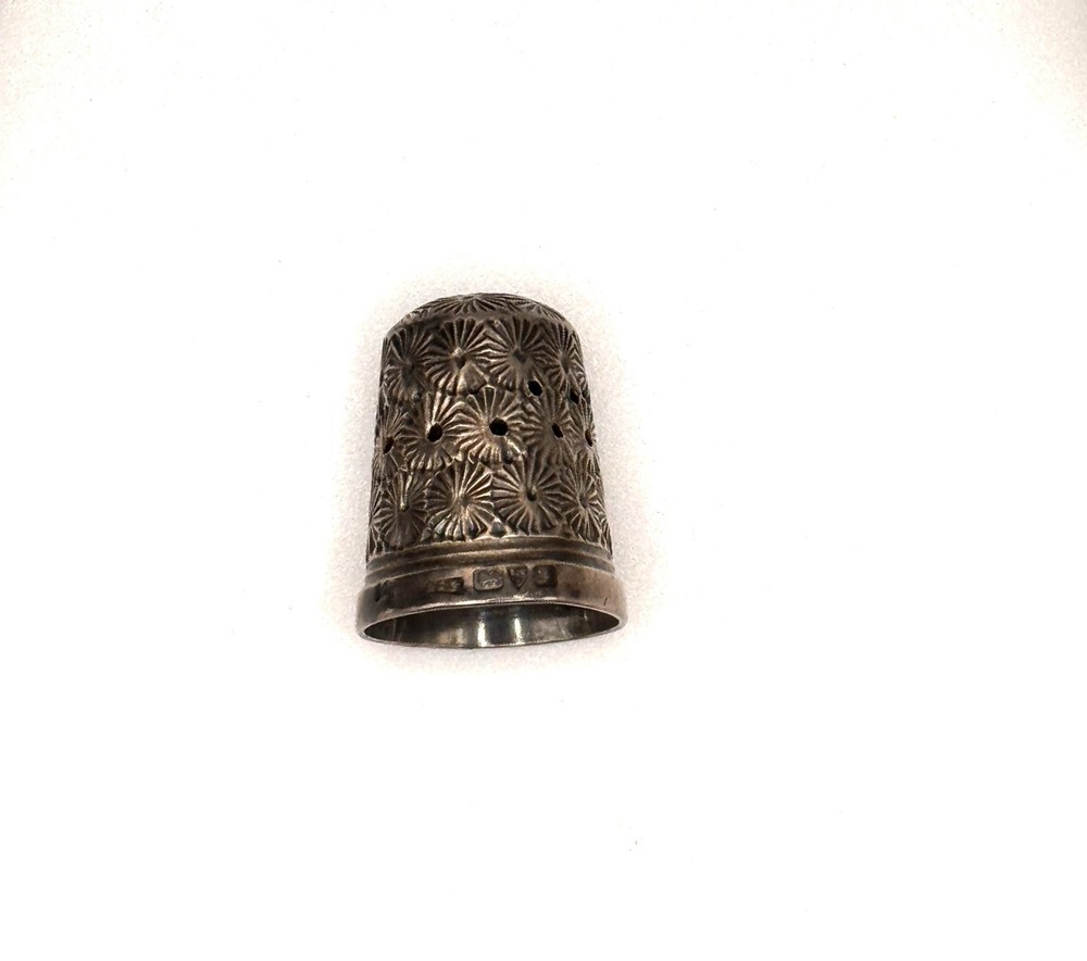 2 Vintage Sterling Silver Thimbles