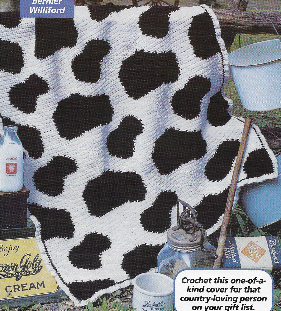 Holstein Afghan crochet pattern instructions