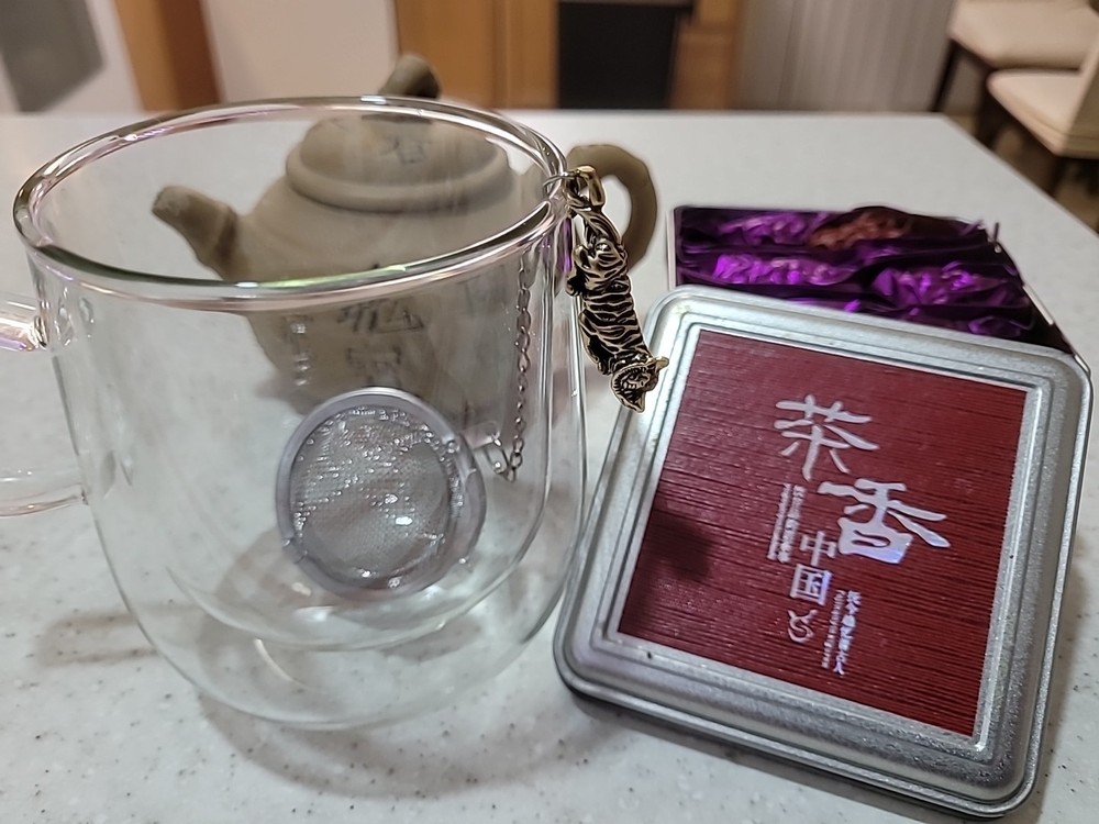 1 X Stainless Steel Mesh Tea Infuser Diffuser Strainer Steeper W/brass Tiger
