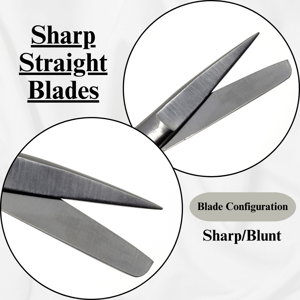 3 Pcs Operating Scissors 5.5" Straight Sharp/Sharp+Sharp/Blunt+Blunt/Blunt Ends