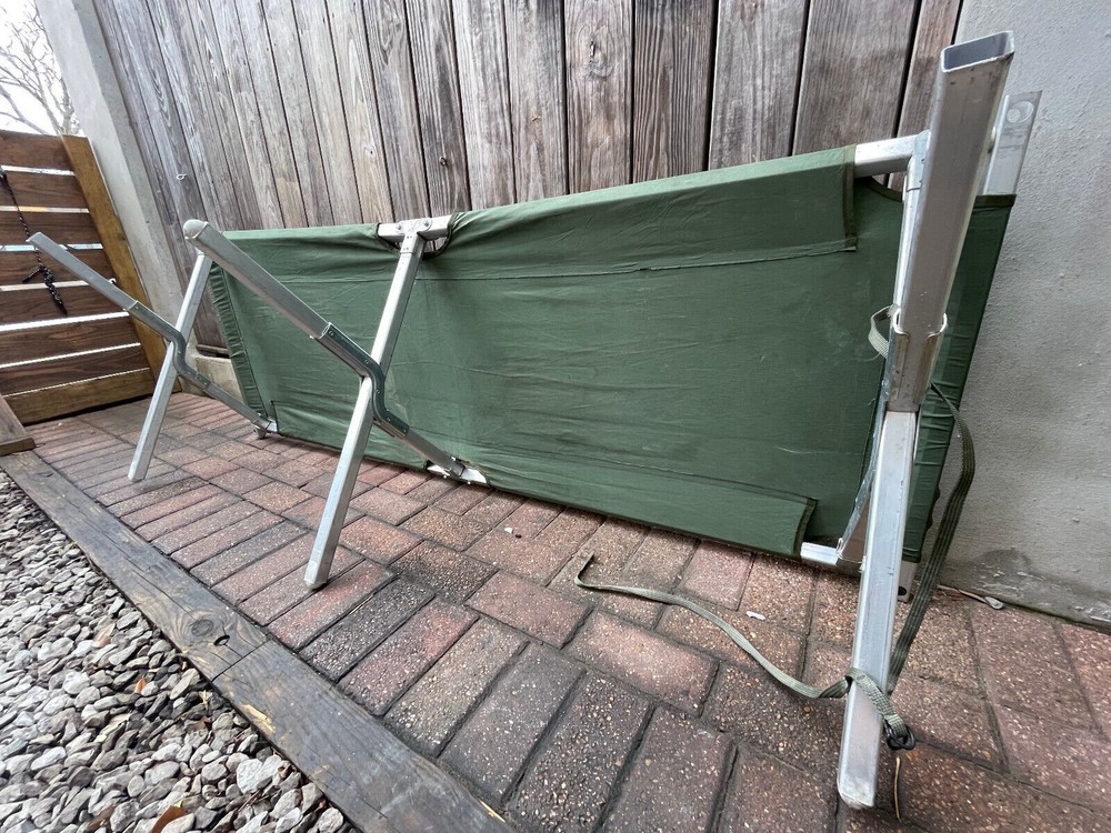 Compact Lightweight FOLDABLE Aluminum Sleeping Cot US Military OLIVE DRAB/FOREST