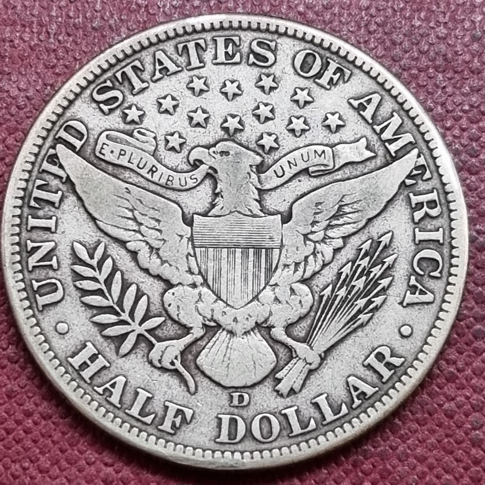 1911 D Barber Half 50c VF+ #98774