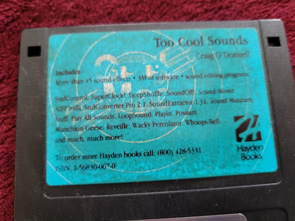Too Cool Sounds Craig O'Donnell Sound Effects + Editing Software Floppy Disk