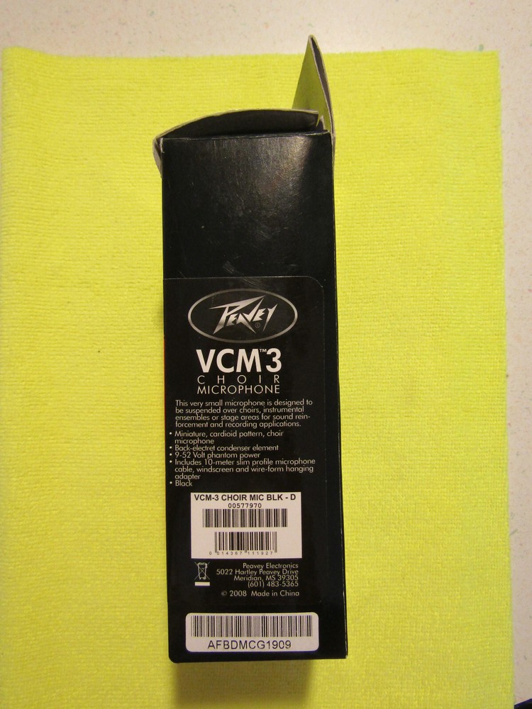 Peavey VCM3 Hanging Choir Microphone-Black