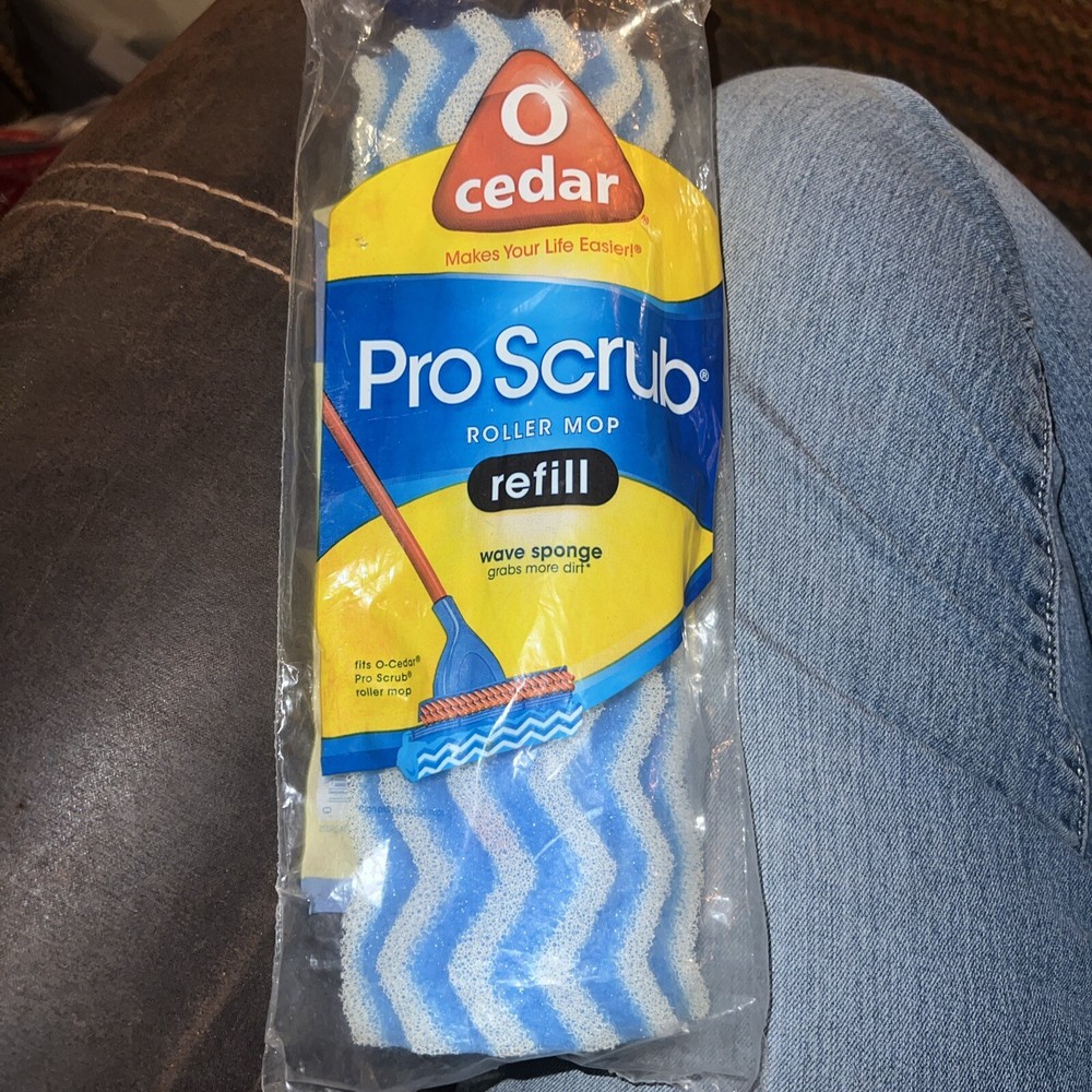 O Cedar Pro Scrub 10” Roller Mop Refill Wave Sponge 2011 NEW SEALED!