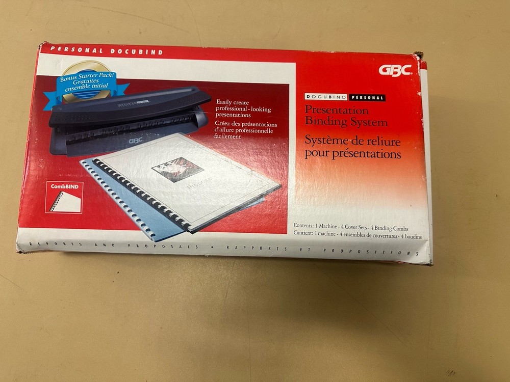 GBC DocuBind Personal Binding System CombBind Presentation Machine