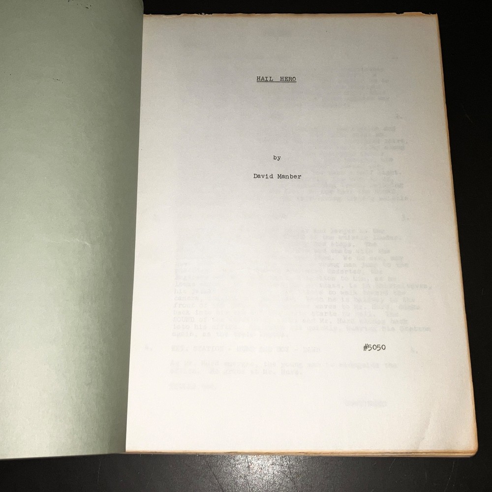 "HAIL, HERO!" (1969) Michael Douglas Debut / Dog Trainer Script w/Notes + COA!