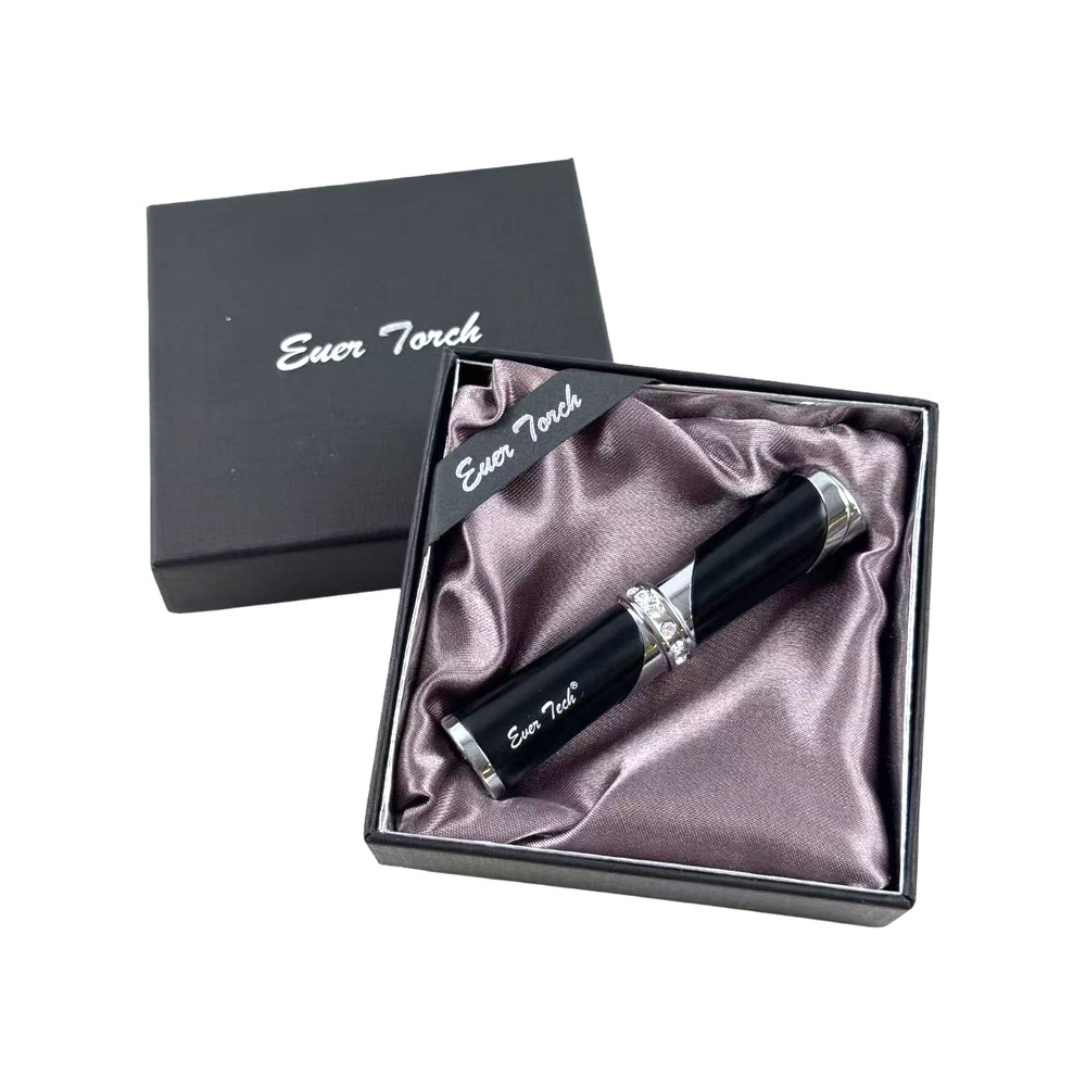 Ever Tech Lipstick Shape Butane Refillable Soft Flame Lighter for Women Gift