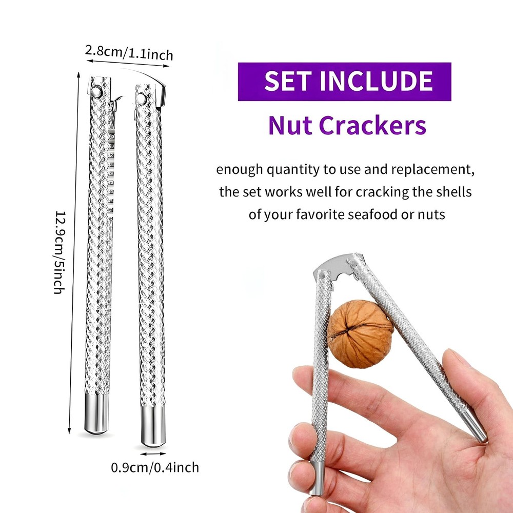 3Pcs Nut Crackers Set Funnel cracker 3pc, 3 pcs walnut