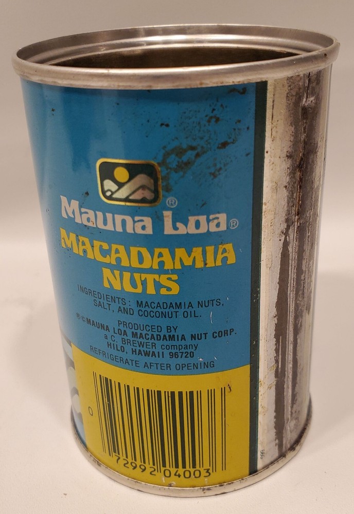 Vintage Mauna Loa Macadamia Nuts 5oz empty can