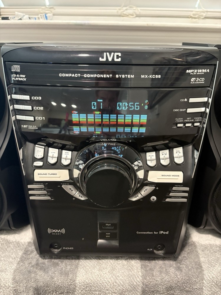 JVC MX-KC58 400W 3CD Compact Component System Black (NO REMOTE)