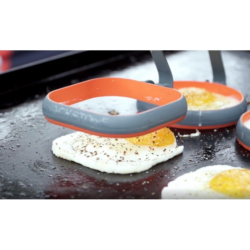 4" Egg Ring Set 8 Pack Square Circle Silicone Nonstick Breakfast Sandwich Maker