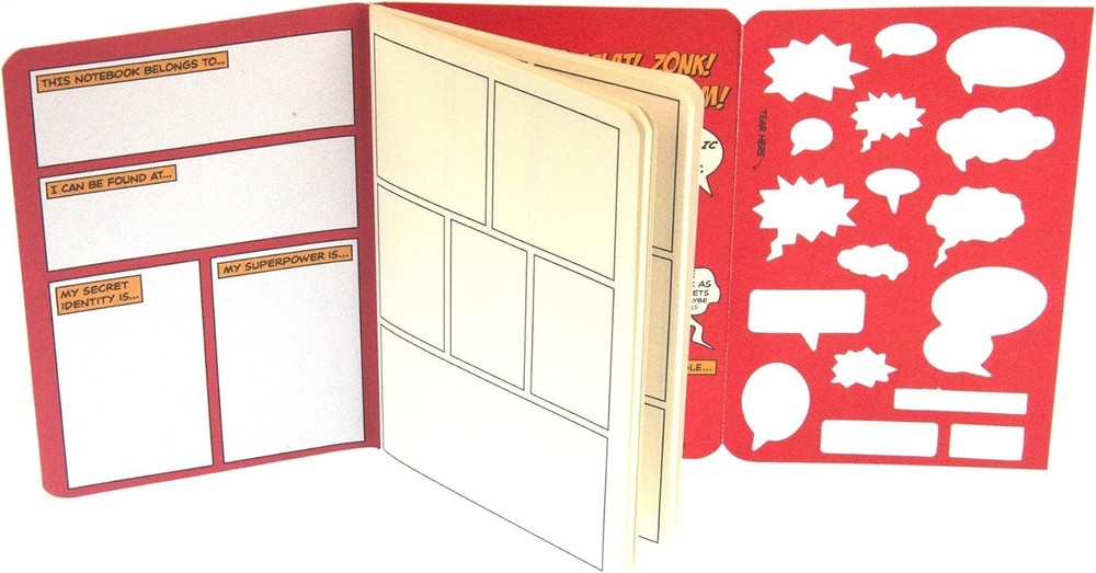 Passport-Sized Comic Book Notebook: 48 Blank Panels for Your Imagination