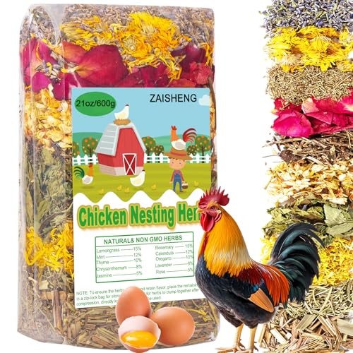 21oz Chicken Nesting Herbs - Lavender & Rose Blend for Nesting Boxes, Egg