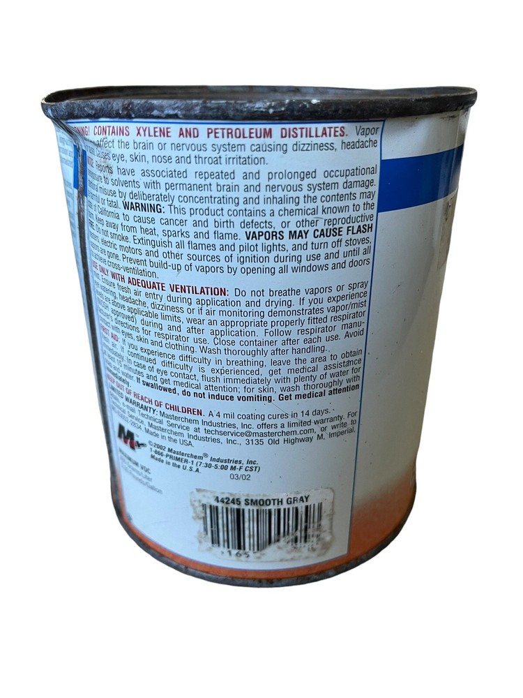 Hammerite Rust Cap ~ Smooth Gray Finish ~ Metal Paint & Primer ~ 1 Quart Can