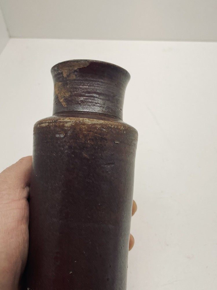 Vintage Blacking Bottle 6” H, 3” W