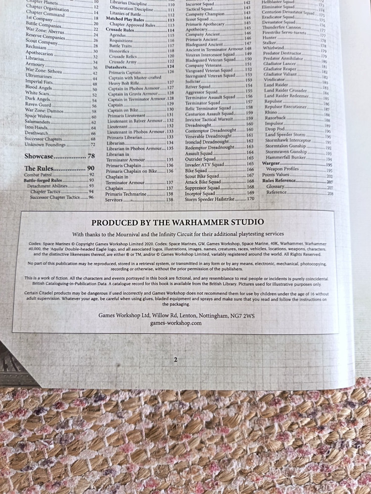 Space Marines Codex Book Warhammer 40k 2020