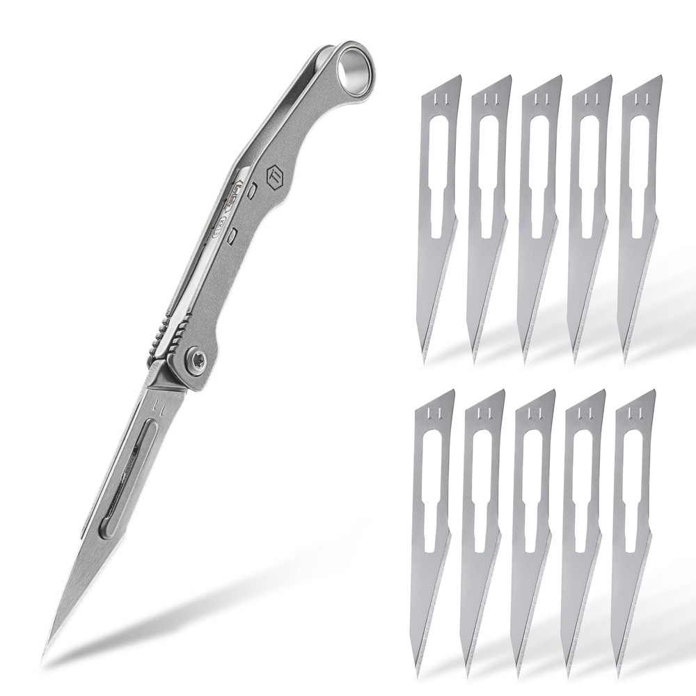 KeyUnity KK13 Precision Craft Utility Blade Titanium Handle Mini Kk13grey