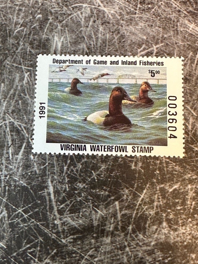 1991 Virginia State Duck Stamp,