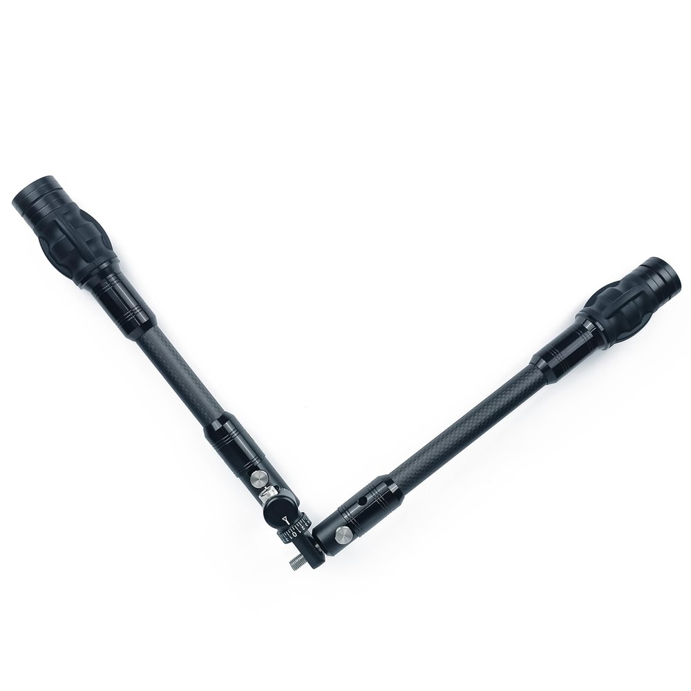 Carbon Archery Bow Stabilizer Single Side Adjustable V-Bar Mount Quick Discon...