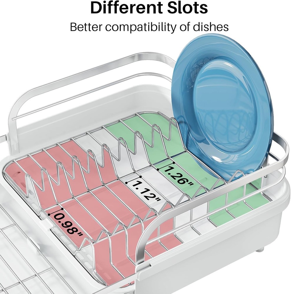 Dish Drying Rack Expandable Dish Rack Kitchen Counter Stainless Steel Dish