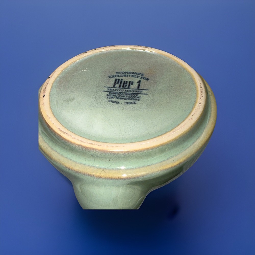 PIER 1 Stoneware 1pc Teapot Light Green. Pot Only