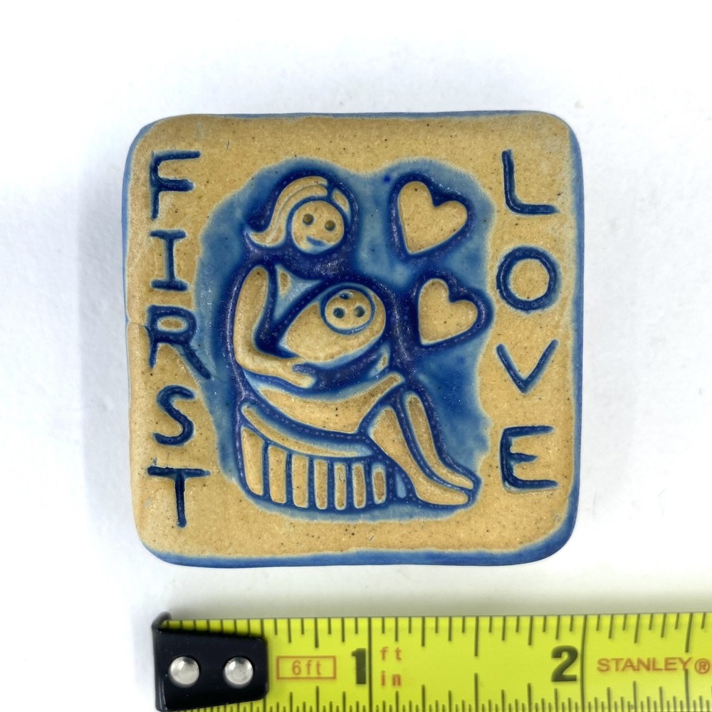 First Love 2x2" Ceramic Art Tile by Gretchen Kramp