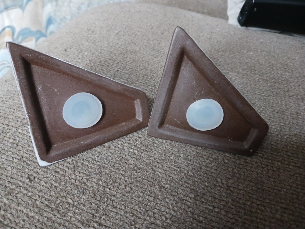 HOME ART Abstract Geometric Salt Pepper Shaker Set Midcentury Pyramid Angular