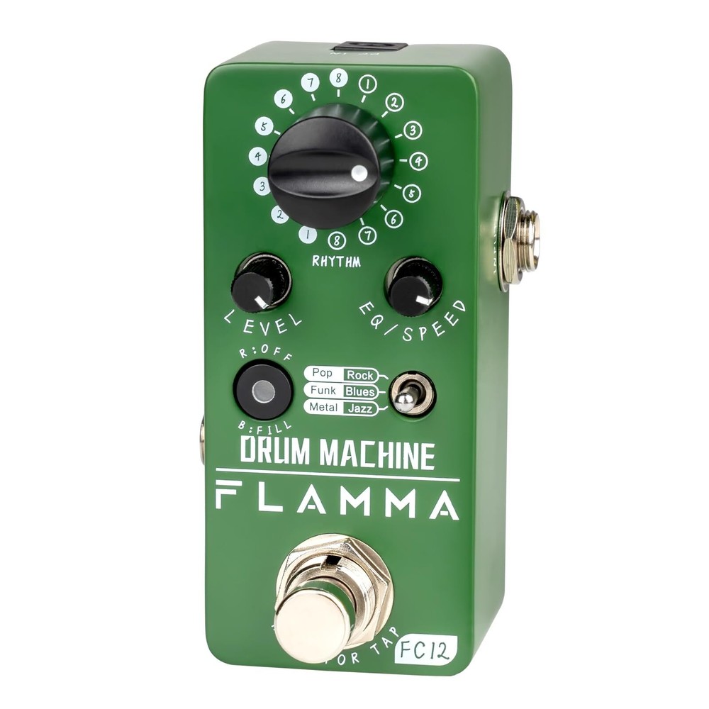 Drum Machine Pedal for Guitar with Real-Time Fill Function and Multiple Grooves