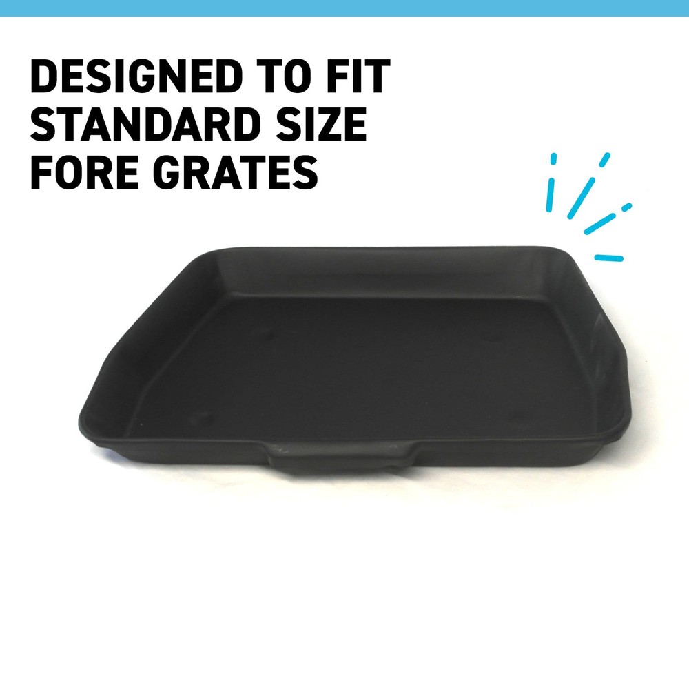 Traditional Ash Pan - 28cm (11") Rectangular, Black Steel, Ideal for Standard...