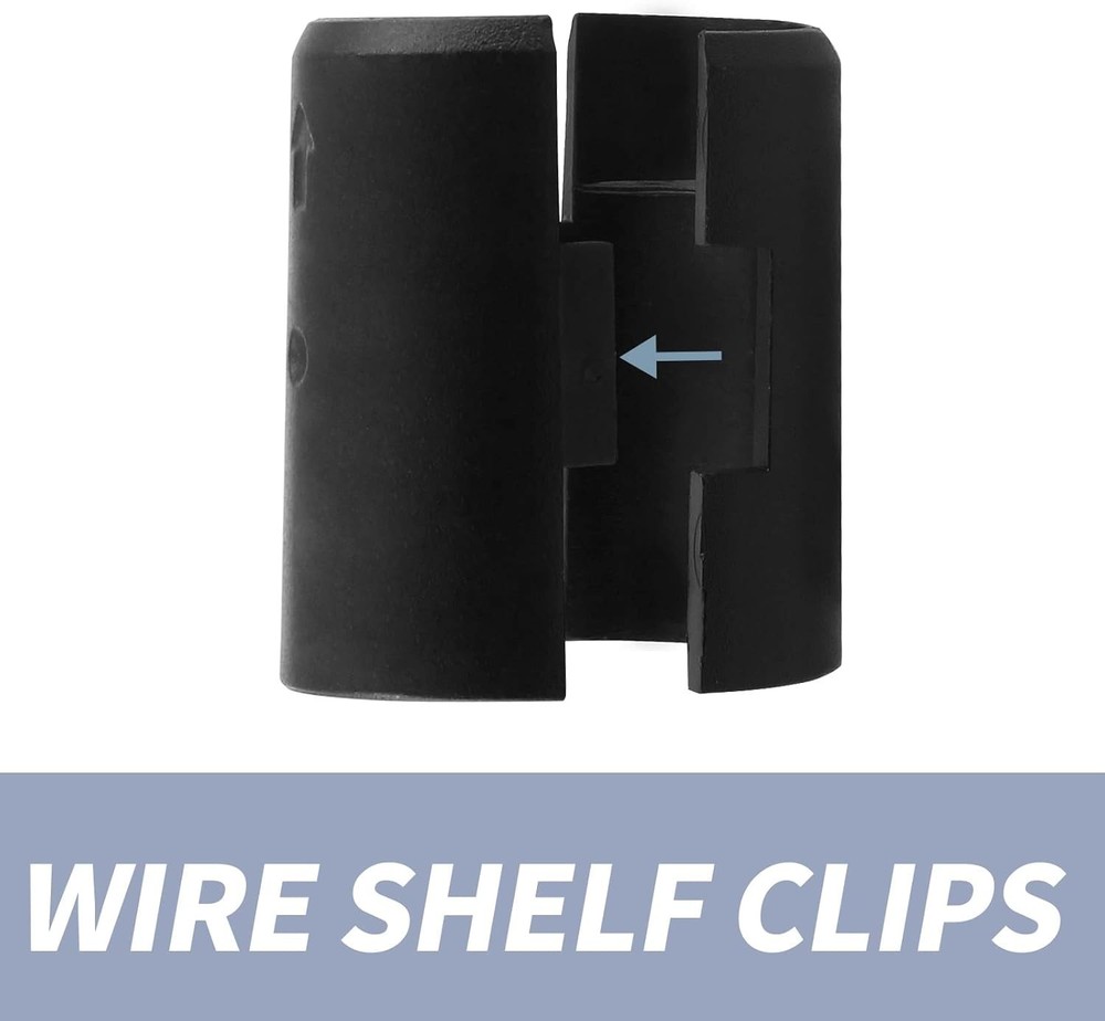 54 Pack Wire Shelf Clips, 3/4 Inch Dia Split Shelving Sleeves Replacements fo...