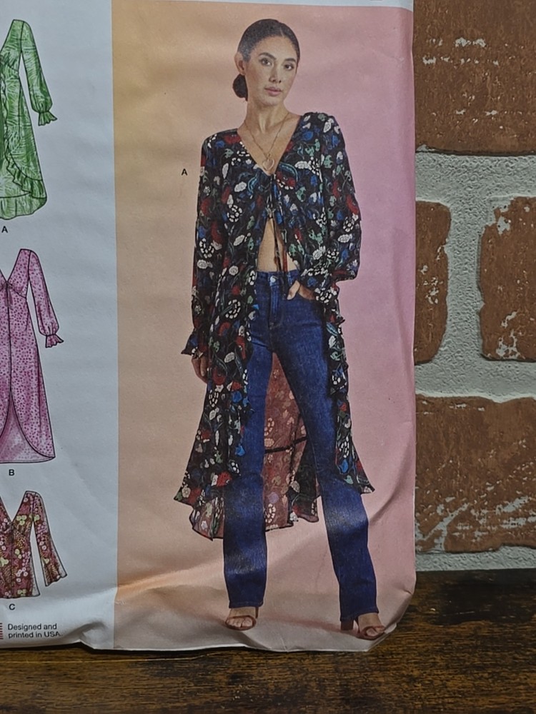 Misses' Duster Jacket Sewing Pattern Packet, Code S9747, Sizes 8-10-12-14-16,...