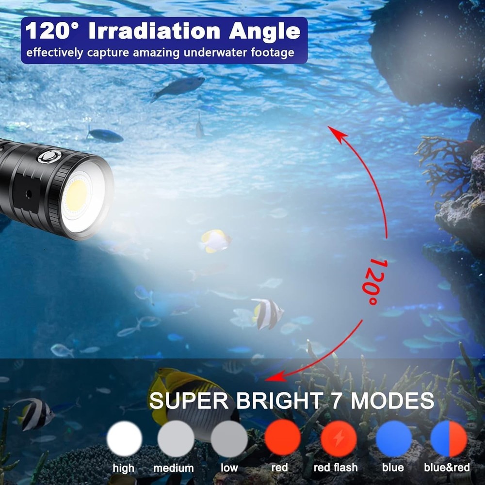 Underwater Dive Light 5500 Lumens Waterproof