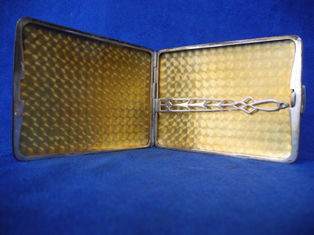 Antique 14k Gold & Sterling Cigarrette Case