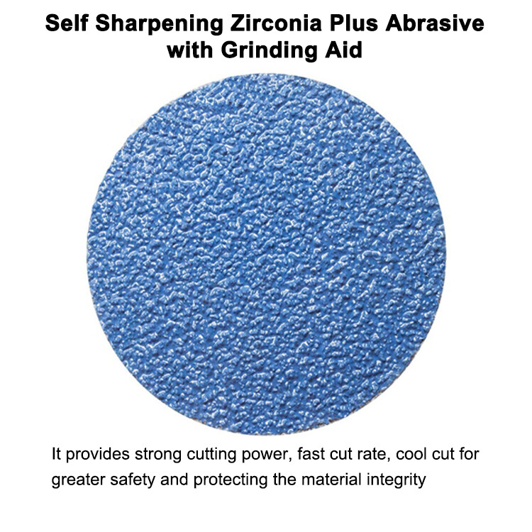 25PCS 3" 36 Grit Zirconia Roll Lock Die Grinder Sanding Discs Quick Change Blue