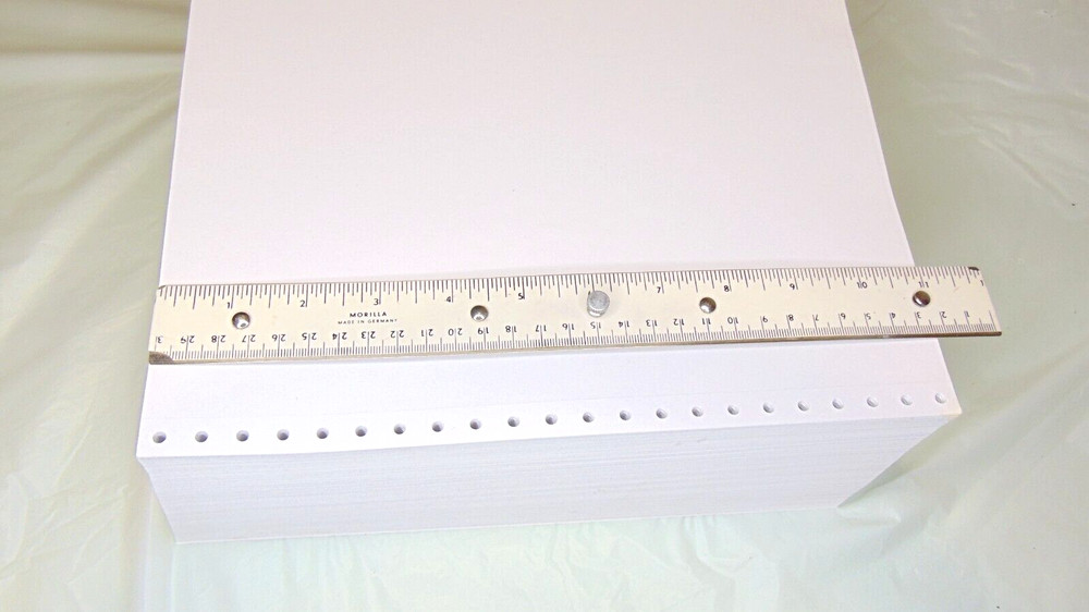 Continuous Feed Computer Paper for Dot Matrix Printer Blank 9.5X11 Inches